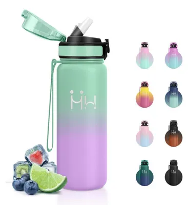 Immagine prodotto di Borraccia in acciaio inossidabile da 750 ml con cannuccia, thermos, adatta per bevande gassate, priva di BPA