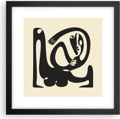 Produktbild von Gerahmtes Poster - Schwarzer Rahmen - Surreal Charakter Kontrast - 30x30 cm - Wand Bild - Wanddeko - Wandbilder - Kunstposter - Wandposter - Bilderrahmen - Bilder - Kunstdruck - P2BAC30x30-4615