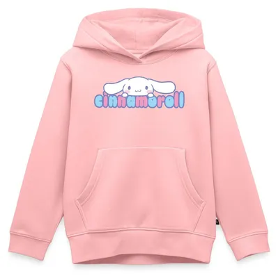 Produktbild von Spreadshirt Cinnamoroll Guckt Über Schriftzug Kinder Premium Hoodie, 122/128 (6 Jahre), Rosa