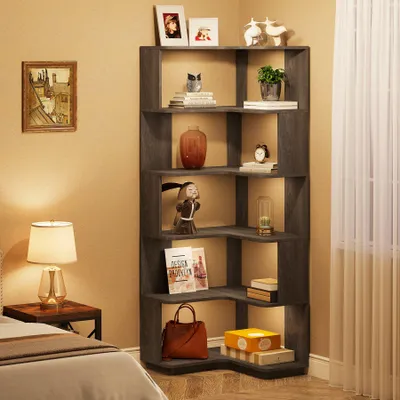 Productafbeelding van Boekenkast - Boekenrek - Opbergkast - Wandkast - Vakkenkast - Industrieel Design - 164,85 cm Hoog