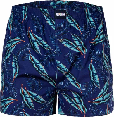 Produktbild von Happy Shorts Herren Webboxershorts - American Style, Baumwolle, gemustert Tropical Leaves S