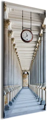 Produktbild von Wallario Premium Leinwandbild Säulengang in Größe 50 x 125 cm