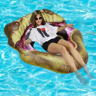 Produktbild von Famanu Schwimmring Dinosaurier - Aufblasbare Wasserliege