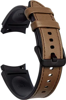 Produktbild von SYSTEM-S Armband flexibel aus Silikon 20mm für Samsung Galaxy Watch 4 Smartwatch Braun