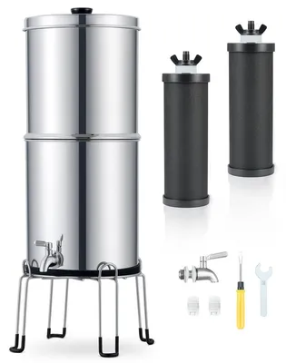 Obrázek produktu pro Gravitační filtr na vodu - 8,5 l - Nerezová ocel 304 - 2 uhlíkové filtry - NSF/ANSI 42