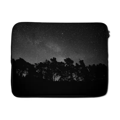 Obrázek produktu pro Pouzdro na notebook 17 palců Hvězdná obloha - Les - Obloha - Černá - Stromy Brašna na notebook