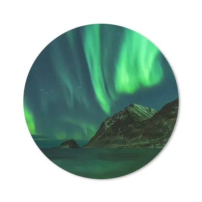 Produktbild von MuchoWow® Mauspad Mousepad Island - Nordlicht - Sternenhimmel 40x40 cm - Mousepads - Maus Mat - Pad - Mausunterlage - Schreibtisch Accessoires