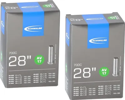 Produktbild von Schwalbe 2x Schlauch AV17 28x1.10-1.75" (28/47-622/635) 28 Zoll AV 40mm