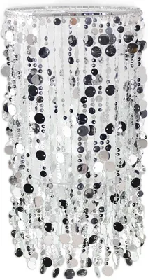 Produktbild von Näve Leuchten Schirm für Glattmandelpendel "Kira" Schirm für Glattmandelpendel "Kira" Pendelleuchten - Schirm für Glattmandelpendel "Kira", Hängelampe im Romantic Style, aus Metall, Kunststoff und Textilmaterial in silber, 52 cm hoch, Ø 27 cm, E27-Fassung