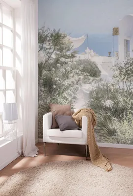 Produktbild von Komar Vlies Fototapete - Côte d’Azur - Größe: 200 x 250 cm (Breite x Höhe) - 4 Bahnen, Wohnzimmer, Schlafzimmer, Tapete