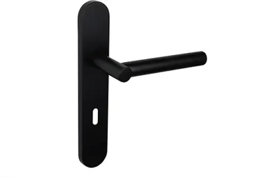 Produktbild von Lavuzo Türgriffe Grosetto Schwarz mit abgerundetem Schild SL72 - Pro Set