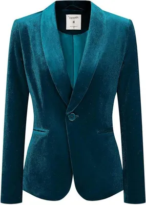 Produktbild von Fluwelen blazer mit Kragen und Krawattennadel für Damen - Einfaches Design - Bürojäckchen