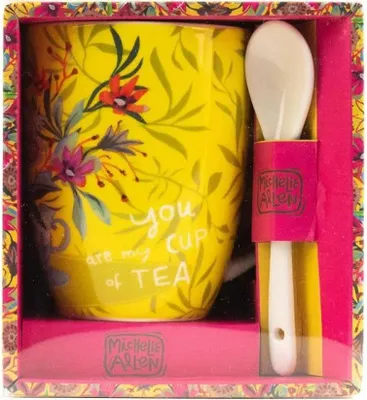 Produktbild von Enesco Tasse Mit Löffel Du Bist Meine Tasse Tee Rosa  Rosa One Size