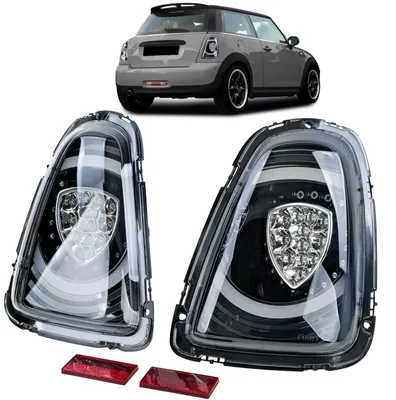 Für Mini One Cooper R56 2010-2014 Facelift LED Rückleuchten Heckleuchten Schwarz in der Farbe Schwarz von Carparts-Online GmbH
