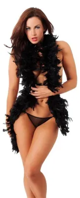 Image de Rimba Amorable Boa de plumes noir 2 mètres