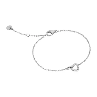 Produktbild von Esprit ESBR01321117 Damen Armband Herz mylove Silber Weiß 20,5 cm