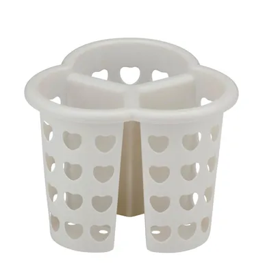 Produktbild von BESTECKHALTER mit 3-Fächer Ø15,5cm aus Kunststoff Besteckkorb Abtropfkorb Besteckständer Besteck Halter Korb 92 (Grau)