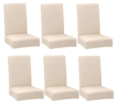 Image de Ruhhy 25989 Housse de chaise élastique 6 pcs, beige