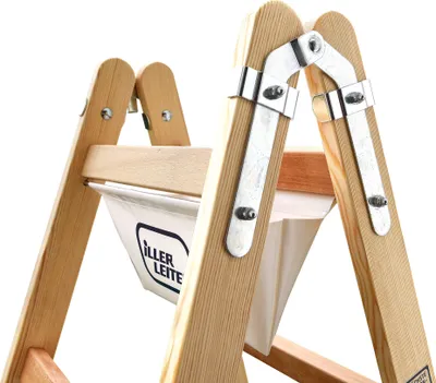 Produktbild von Iller Werkzeugtasche Holz Sprossenstehleitern ohne Stahlbügel für Modell Professional ERGO