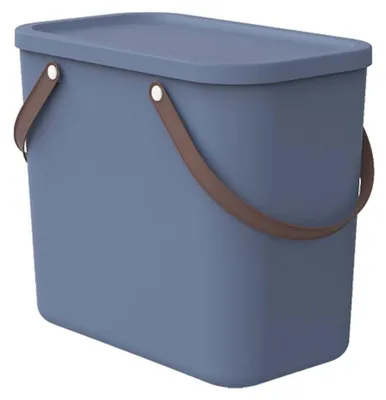 Produktbild von Rotho Aufbewahrungsbox mit Deckel 25L Albula - Kunststoffbox 40 x 23,5 x 34 cm - Stapelbox mit bequemen Griffen - Regalbox aus robustem Kunststoff