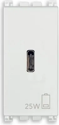 Image de Alimentation VIMAR 19292.C.25.B ARKÉ, 25W, avec sortie USB-C, pour appareils électroniques