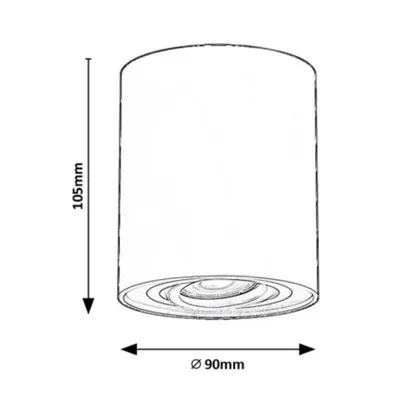 Immagine prodotto di Rabalux Lampada da soffitto bianca Kobald rotonda per lampadina GU10 2048