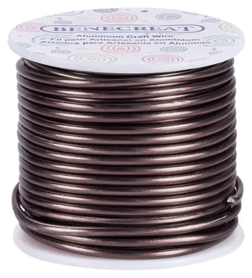 Aluminiumdraht 3 mm, 17 m, braun, biegsam für Schmuck