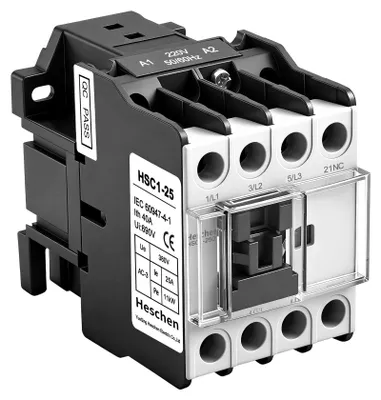 Schütz 25A 3-polig 3NO+1NC 220V AC 11kW DIN-Schiene