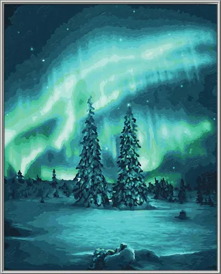 Immagine prodotto di Schipper Malen nach Zahlen Polarlichter, Meisterklasse Premium, Malvorlage, Wandbild, 40 x 50 cm, 609130813
