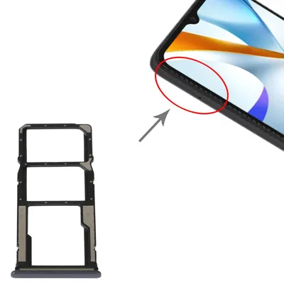 Produktbild von SIM Card Tray + Micro SD Card Tray Karten Halter Adapter Schwarz Xiaomi Poco C40