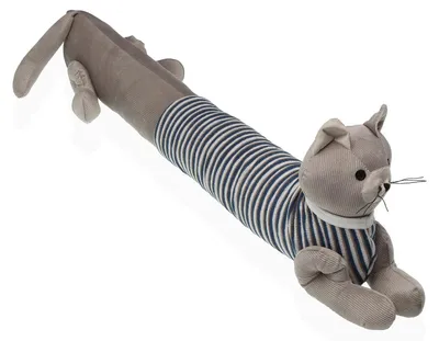 Image de Arrêt de porte décoratif pour chats (gris)