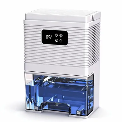 Produktbild von Lufttrockner 100 W, Elektrischer Luftentfeuchter 3 L, Feuchtigkeitsabsorber mit Schlafmodus, Weiß