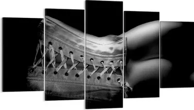 Produktbild von Bild auf Leinwand - Leinwandbild - Weiblicher Körper Leder Korsett Frau - 160x85cm - Wand Bild - Wanddeko - Leinwanddruck - Bilder - Kunstdruck - Leinwand bilder - Wandkunst - EA160x85-0272