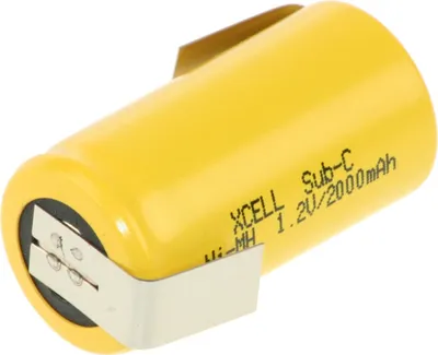 Produktbild von XCell Akku Sub-C 1,2V 2000mAh X2000SCR Hochstrom mit Lötfahne Z