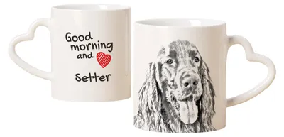 Obrázok produktu pre Anglický seter, Anglický seter I – šálka so psíkom, rozkošná šálka s uškom v tvare srdca, univerzálny darček značky Art-Dog
