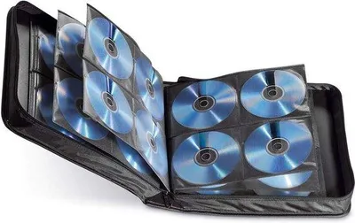 Produktbild von CD-Tas für 208 Scheiben schwarz - CD/DVD/Blu-ray-Tasche - Raumsparende Tasche für Büro und Home