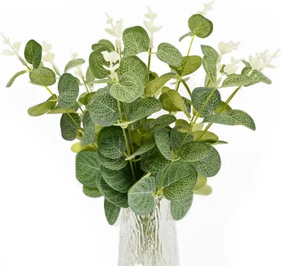Produktbild von Kunstzweige 20 Stück, Eukalyptus, grün, für Innendekoration