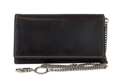 Produktbild von LEAS Biker & Trucker Langbörse mit RFID-Schutz Chrom-Kette Vintage-Stil in Echt-Leder, braun Vintage-Collection