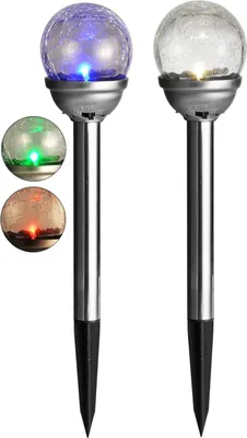 Obrázok produktu pre LED solárne svietidlo so sklenenou guľou 8 cm HI-70191