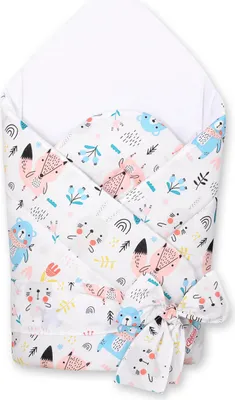Produktbild von Babytragetuch mit 2-in-1-Bindung, versteift und weich - blaue Teddybären