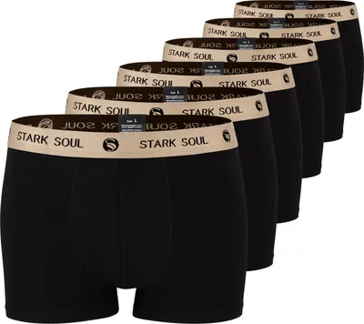 Produktbild von Stark Soul® Boxershorts 6'er Pack - Hipster Shorts – Schwarz-Safari - Gr: M