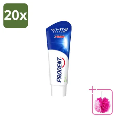 Obrázek produktu pro 20 kusů zubní pasty Prodent White System – přirozeně bělící – 75 ml – výhodná sada – 20 kusů