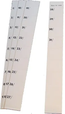 Produktbild von Zahlen 1 bis 31 für Stecktafel B40xH32mm