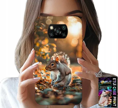 Image de Étui pour Xiaomi Poco X3 - Écureuil mignon, étui avec votre propre motif