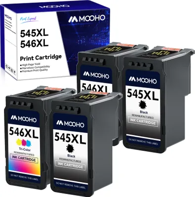 Produktbild von 4er-Pack Druckerpatrone für CANON 545 546 XXL PG 545XL CL-546 XL Pixma iP2800 iP2850 iP2840 iP2855 TS205 TS305 TS3150 MX490 MX495