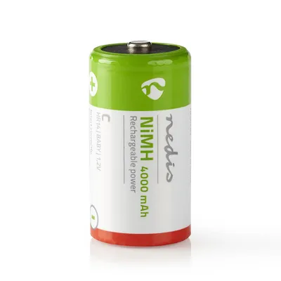 Immagine prodotto di Nedis Batteria ricaricabile Ni-MH C - 1,2 V DC - 4000 mAh - precaricata - confezione da 2 pezzi - HR14