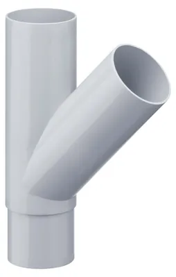Produktbild von INEFA Abzweiger Fallrohr 45 Grad, PVC DN100/50 Grau Rohrabzweiger Dachrinnenzubehör, einfache Montage, Germany
