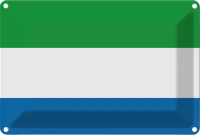 Produktbild von vianmo Blechschild 12x18 cm Sierra Leones Leone Flagge Abenteuer Reisen Fahne Wappen