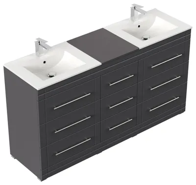 Produktbild von Stand Badmöbel Cosmo Modern SoftClose anthrazit : Anthrazit Varianten: Anthrazit