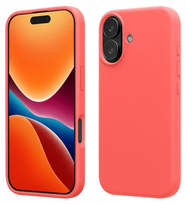 Produktbild von kwmobile Handyhülle für iPhone 17 Hülle, für iPhone 17 Case - Hülle Silikon - kabelloses Laden - Neon Koralle